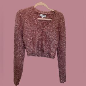 American Apparel Tinsel Crop Cardigan